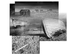 romney marsh black and white photograhy to play with the isolated atmosphere